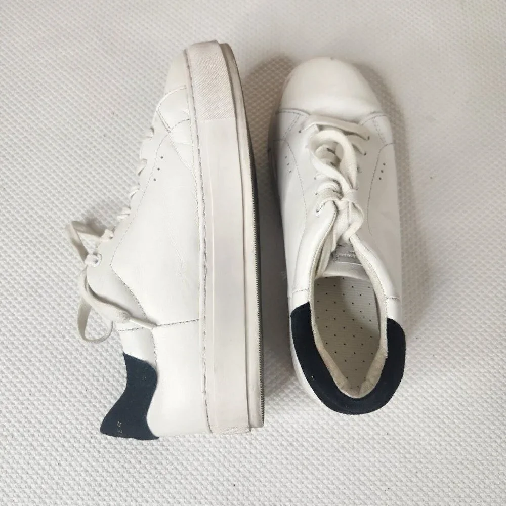 Kurt Geiger London Laney Leather Platform Sneakers Womens Size 9 White